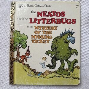 Little Golden Book THE NEATOS AND THE LITTERBUGS Children Classic Vintage 1976